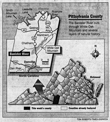 Times-Dispatch map of Pittsylvania County