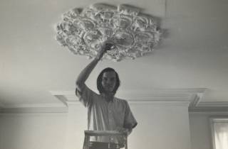 Plaster, front parlor