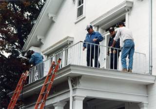 Upper portico rail, 1993