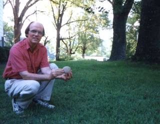 Henry Mitchell with the rock