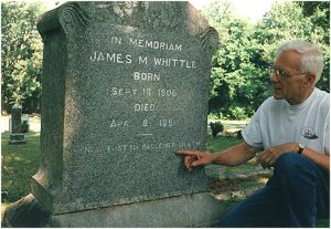 Mark E. Waldo, Sr., visits gravesite.
