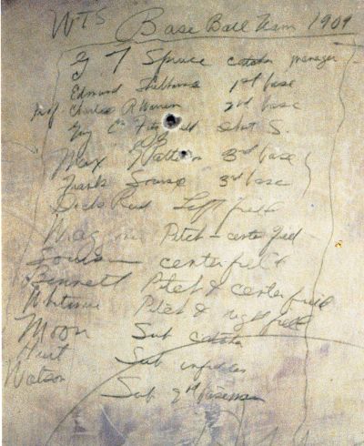 WTS Baseball Team 1909