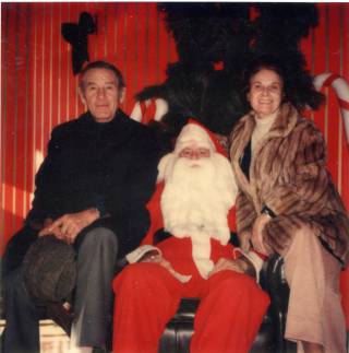 Johnny and Reba Beaver with Santa