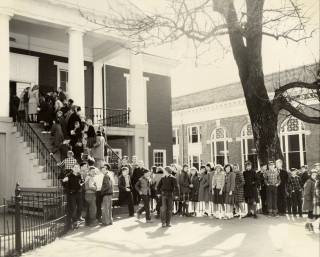 Waiting for Class at Courthouse