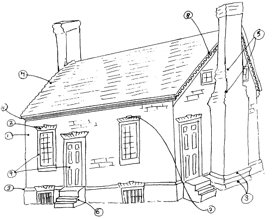 Diagram of architectural details