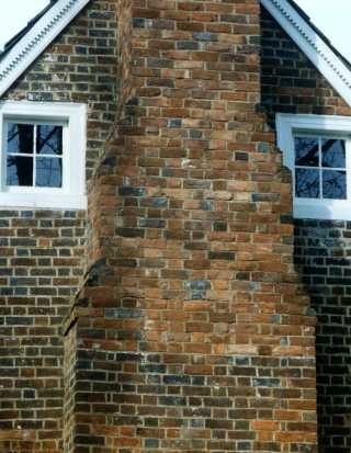 Chimney at east gable