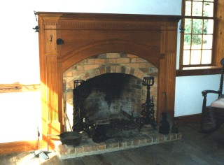 Fireplace, west room