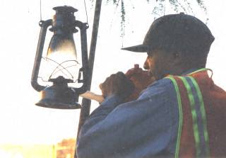 Filling the lantern