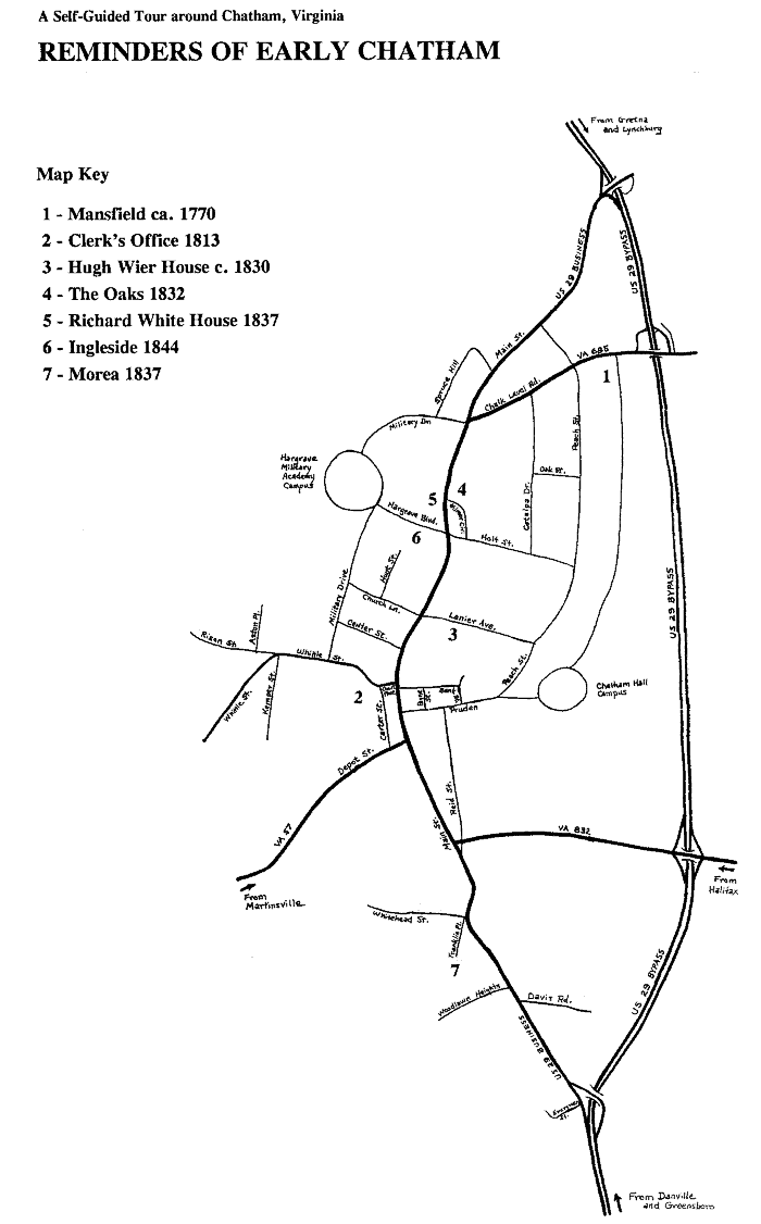 Reminders of Early Chatham Map