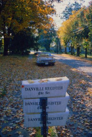 Falling leaves on Whittle Street
