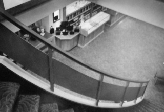 Down the stairs, c. 1947