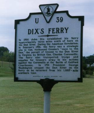 Dix's Ferry Marker